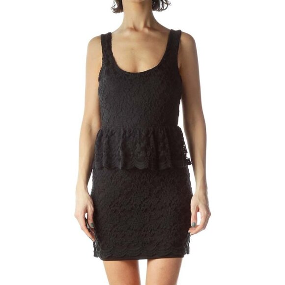 Pins & Needles Dresses & Skirts - Pins and Needles Black Open-Back Lace Dress